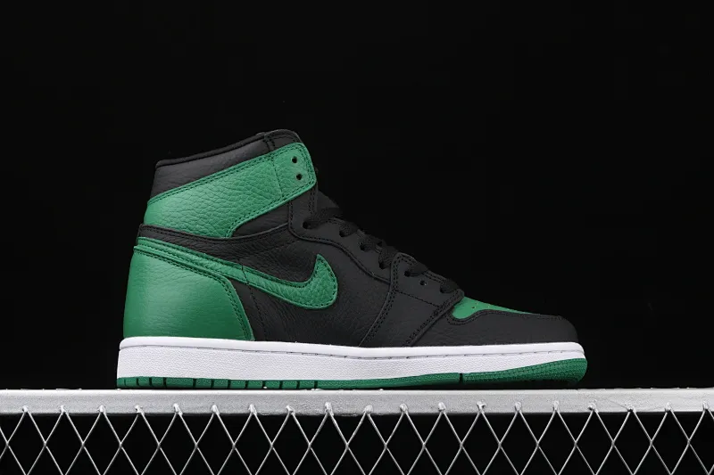 All categories Air Jordan Jordan series basketball shoes Air Jordan 1 High Air Jordan 1 "Pine Green" AJ1 Joe 1 retro black and green 555088-030